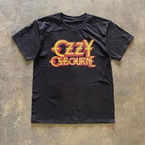 Ozzy Osbourne Band Tee In Black And Orange